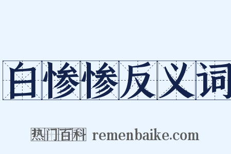 白惨惨反义词是什么意思的图片